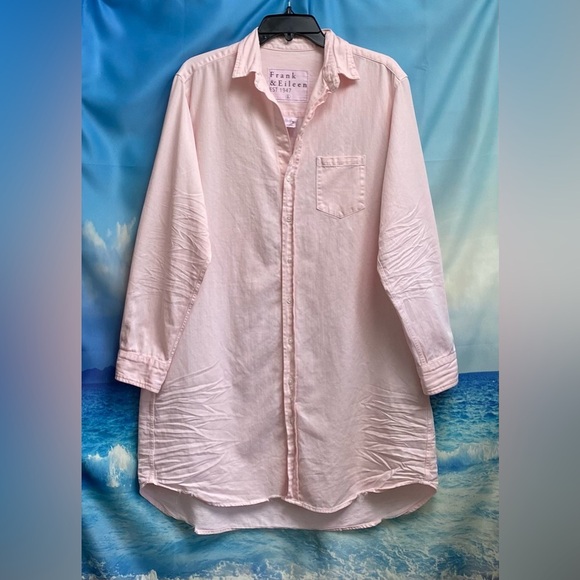 Frank & Eileen Famous Denim MARY Classic Shirtdress Size: L Ballet - Picture 3 of 16